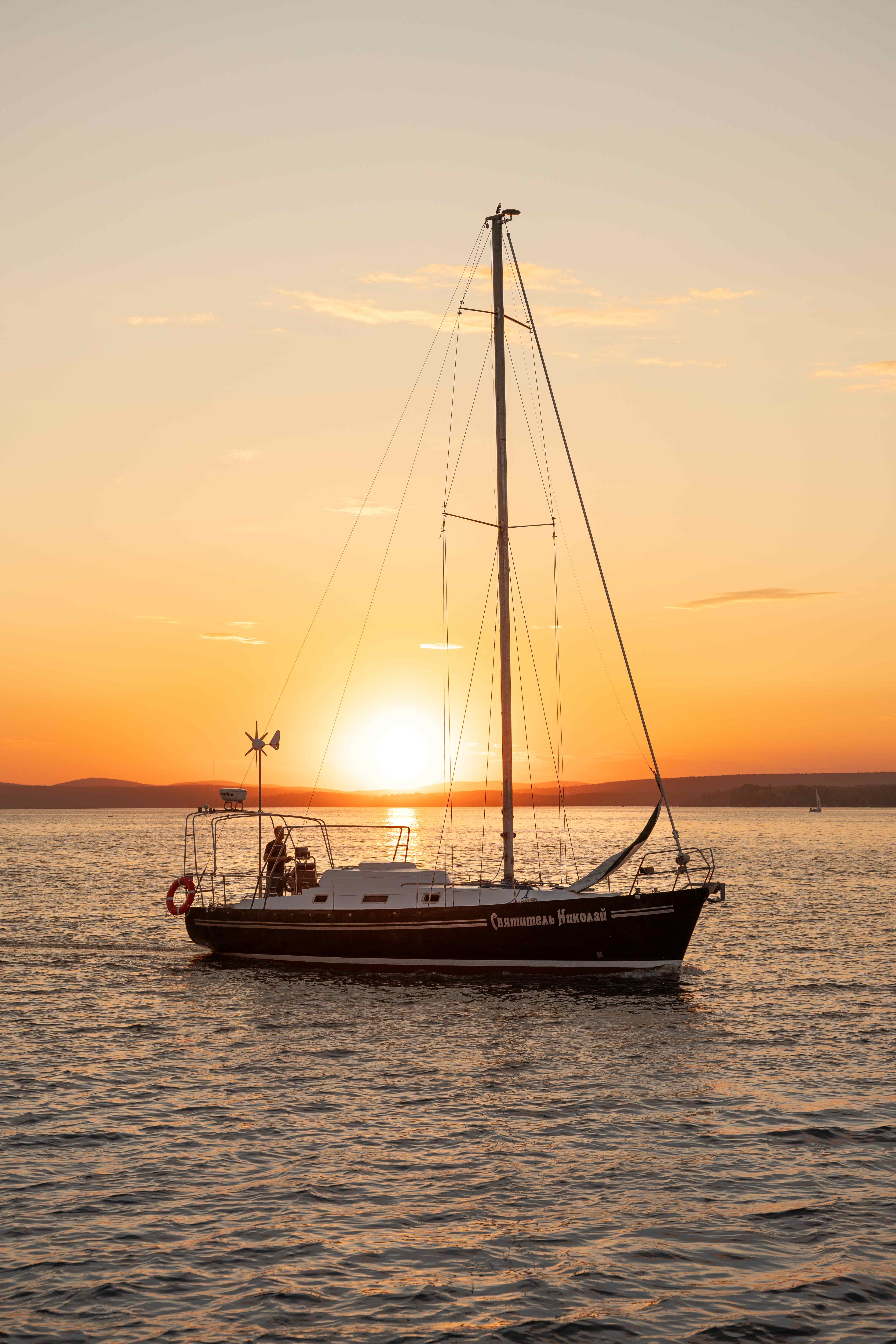 Yacht on water